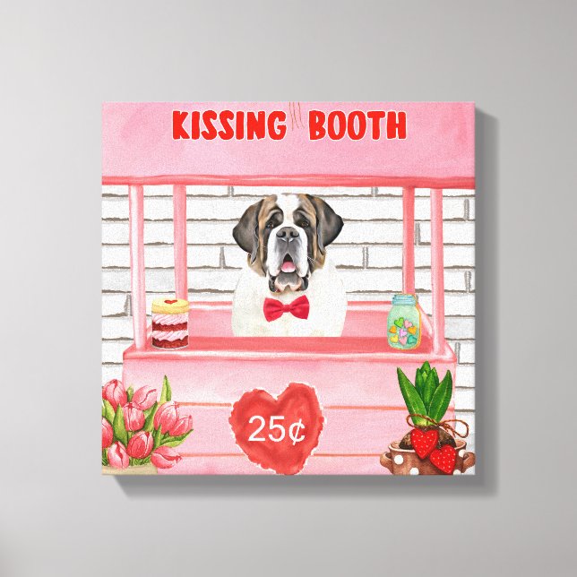 Toile Stand de baisers pour la Saint-Valentin avec un ch (Recto)
