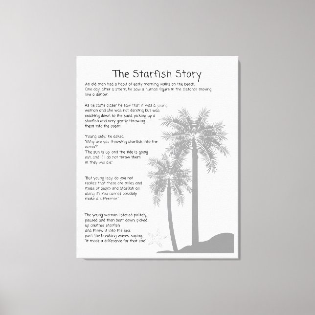 Toile Starfish Story, Starfish Throver, Starfish Poem (Recto)