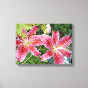 Toile Stargazer Lilies Jardin Floral