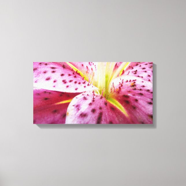 Toile Stargazer Lily brillant Magenta Floral (Recto)