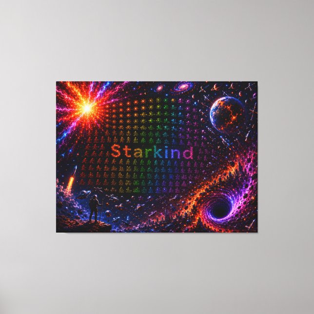 Toile Starkind – Évolution cosmique de la vie (Recto)