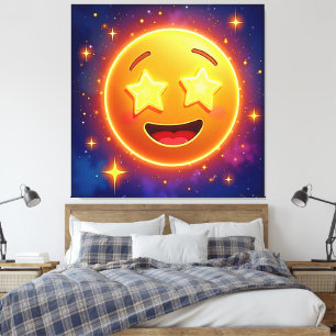 Toile Starry Eyed Emoji Joy