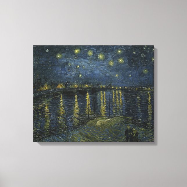 Toile Starry Night Over the Rhone par Vincent Van Gogh (Recto)