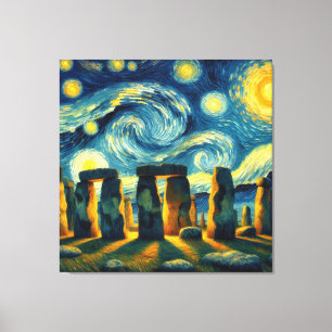 Toile Starry Night Stonehenge