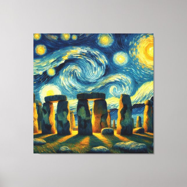 Toile Starry Night Stonehenge (Recto)