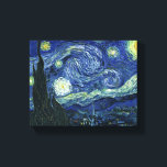 Toile Starry Night Vincent van Gogh Peinture Vintage Art<br><div class="desc">Vincent van Gogh (Néerlandais, 1853 - 1890) Starry Night, 1889, Huile sur toile Non encadré : 73 × 92 cm (28, 7 × 36, 2 po) Ce tableau représente la vue depuis la fenêtre est de la chambre d'asile de Van Gogh à Saint-Rémy-de-Provence, il ajoute un village aménagé. Il est...</div>
