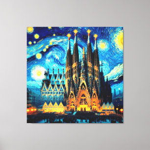 Toile Starry Sagrada Familia Barcelona