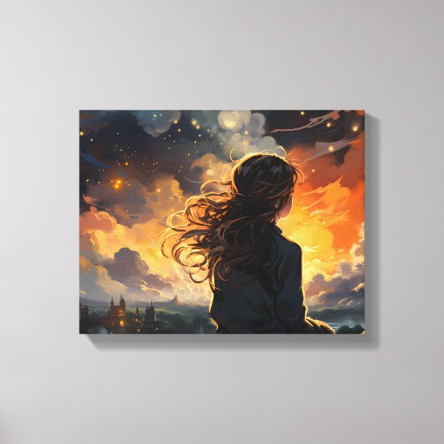 Toile Starry Sky en feu (Recto)