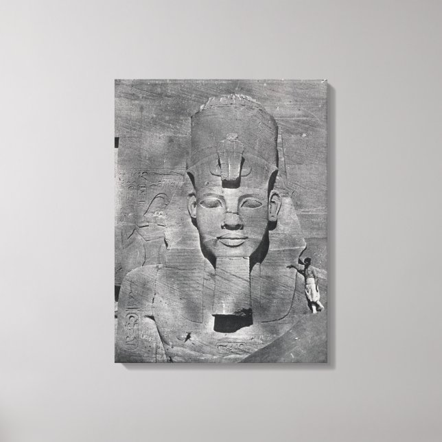 Toile Statue colossale de Ramsès II à Abou Simbel, 1850 (Recto)