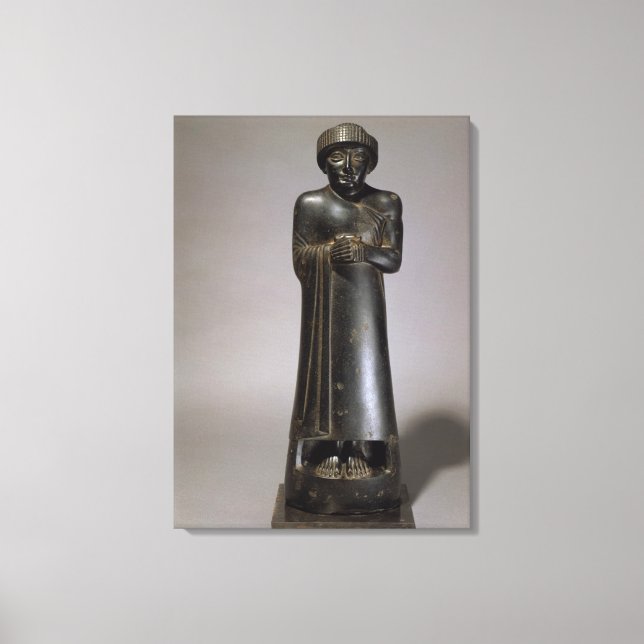 Toile Statue de Gudée, Prince de Lagash, Néo-Sumérien, f (Recto)