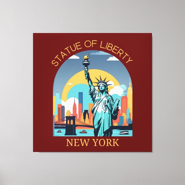 Toile Statue de la Liberté, New York (Recto)