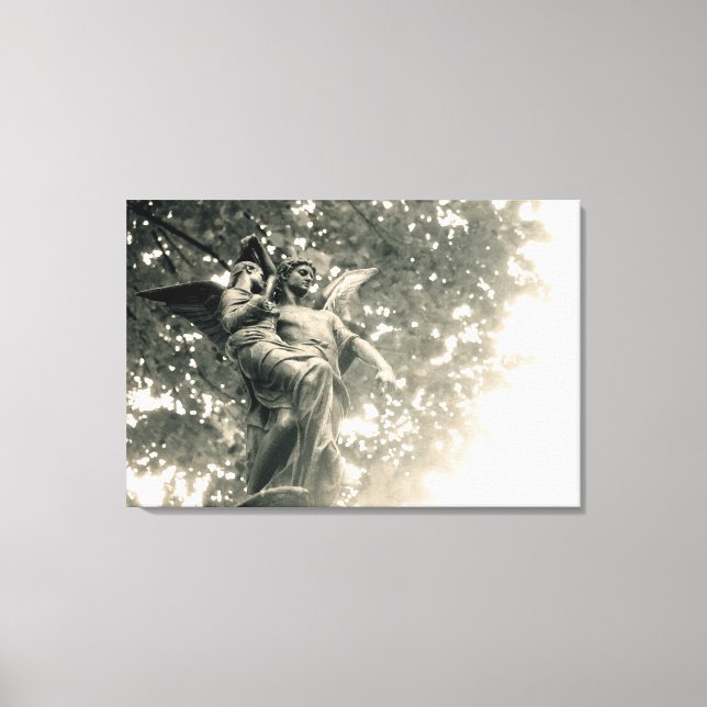 Toile Statue de saint Michel, cimetière de Pere Lachaise (Recto)