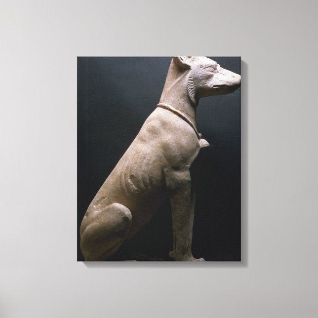 Toile Statue d'un chien, Mésopotamie, c.5000-1000 avant  (Recto)