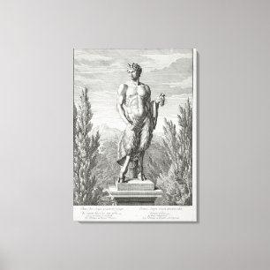 Toile Statue d'un Satyr tenant un bouquet de raisins, Ve
