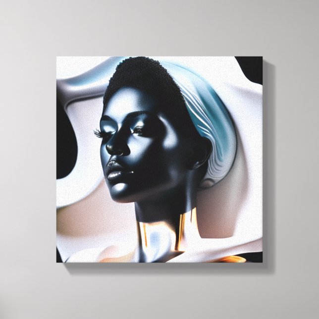 Toile Statue d'une femme portant un casquette (Recto)