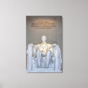 Toile Statue Mémorial Lincoln Avec Citation Inscription 