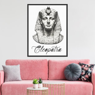 Toile Statue murale de Cléopâtre, reine égyptienne Ant