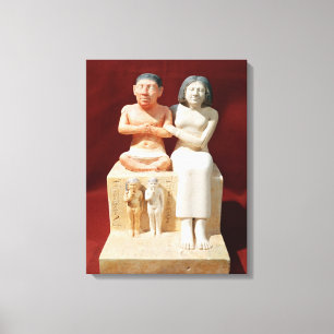Toile Statuette du nain Seneb et de sa famille