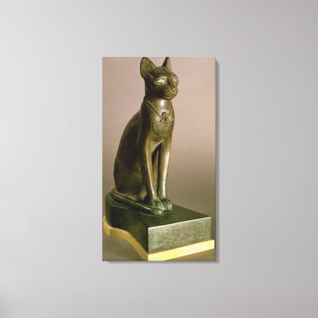 Toile Statuette d'un chat représentant la déesse Bastet (Recto)