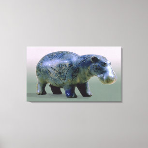 Toile Statuette d'un hippopotame