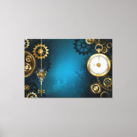 Steampunk Arrière - plan turquoise avec Gears