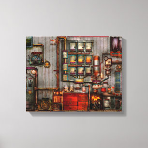 Toile Steampunk - Café - La machine à café de l'entrepri