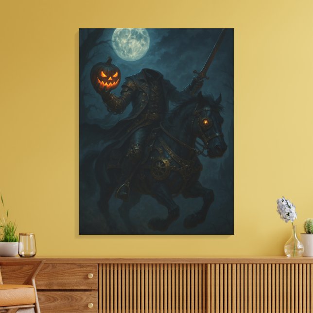 Toile Steampunk Gothic Horror Headless Horseman (Insitu(Salon))