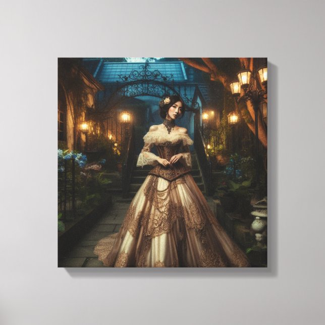 Toile Steampunk Vintage Victorian Lady (Recto)