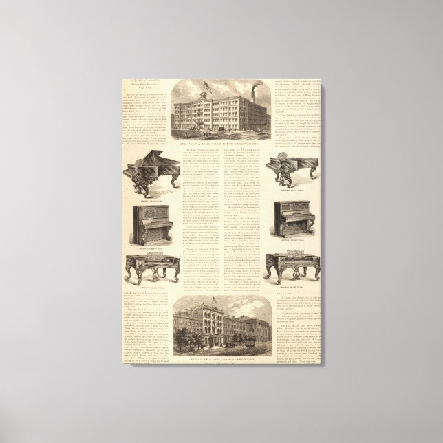 Toile Steinway et fils, Piano Manufacutrants (Recto)