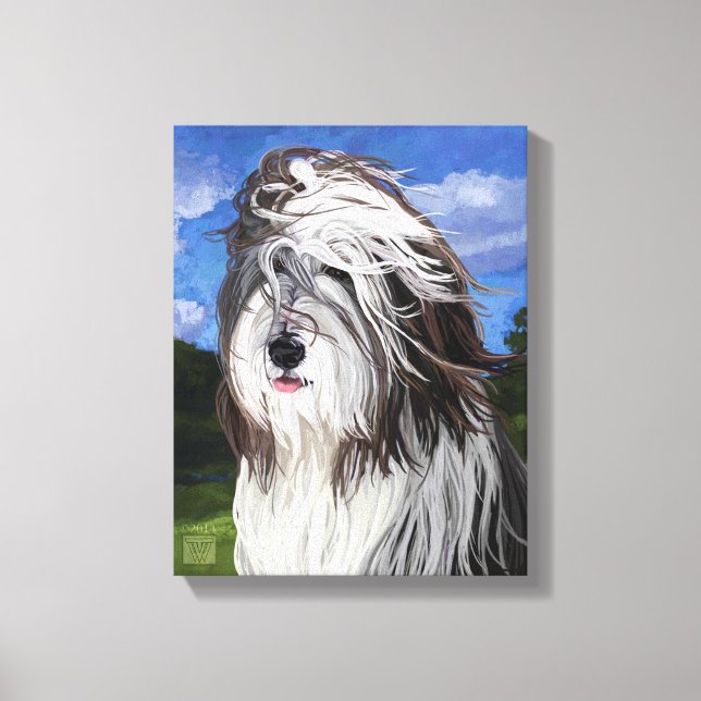 Toile Stella, le chien des moutons anglais (Recto)