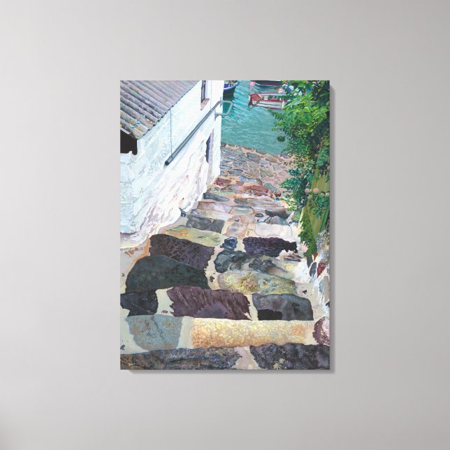 Toile 'Stepping Down', d'un tableau de Gordon Ashton. (Recto)