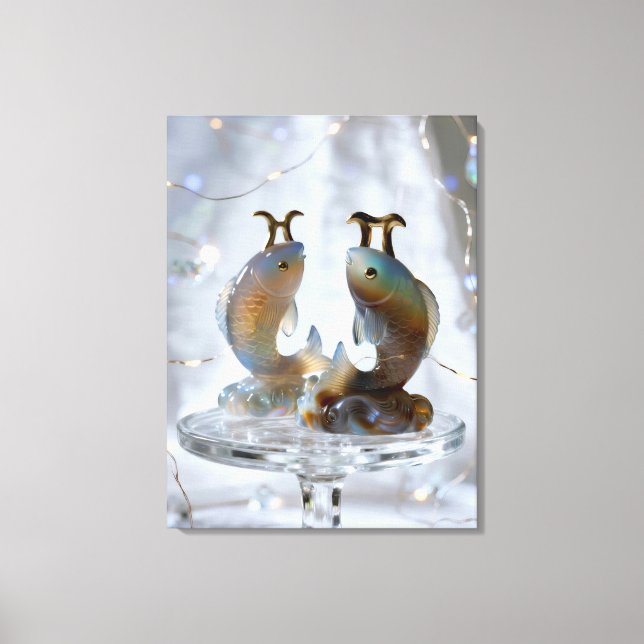 Toile Sternzeichen Fische Glasskulpturen (Recto)
