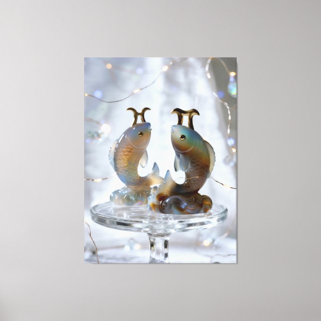 Toile Sternzeichen Fische Glasskulpturen (Recto)