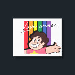 Toile Steven Universe - L'amour gagne<br><div class="desc">Steven Universe | Regardez ce graphique arc-en-ciel avec Steven Universe et les mots : "L'amour gagne"!</div>