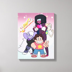 Toile Steven Universe   Pose du groupe Crystal Gem