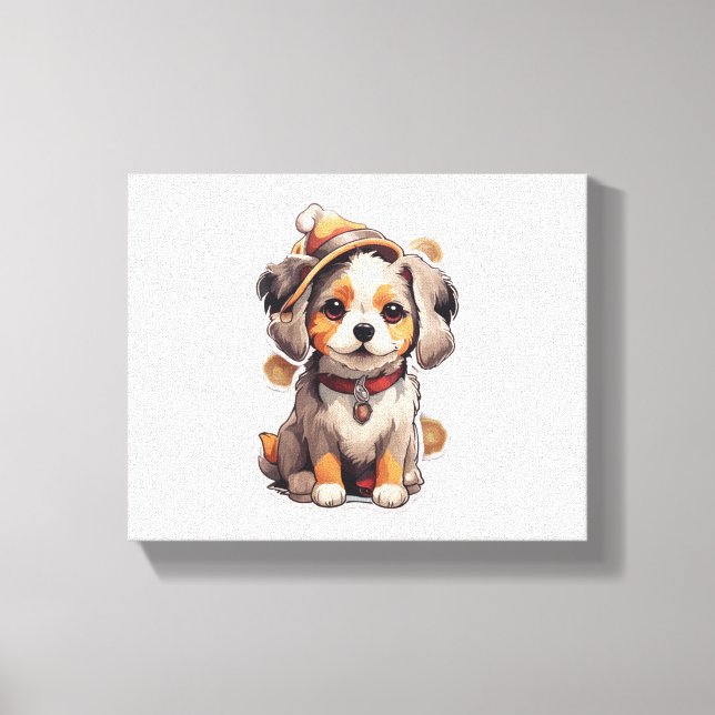 Toile Stickers pour chien unique mignons (Recto)