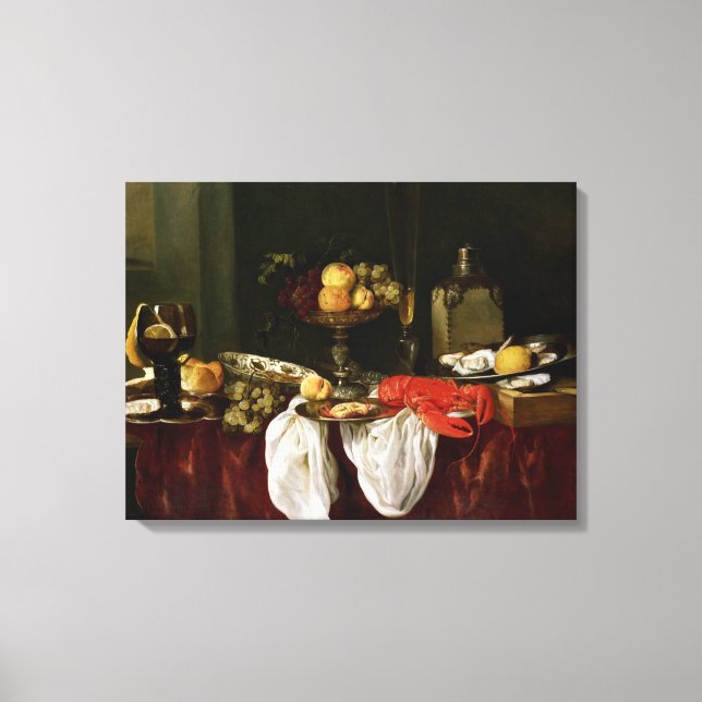 Toile Still Life avec homard (Recto)