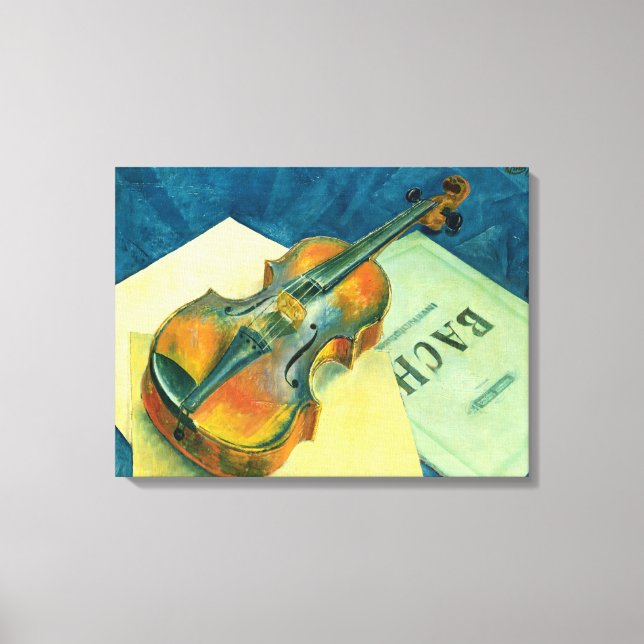 Toile Still Life with a Violin, 1921 (Recto)