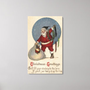 Toile Stockage de remplissage père Noël au bord
