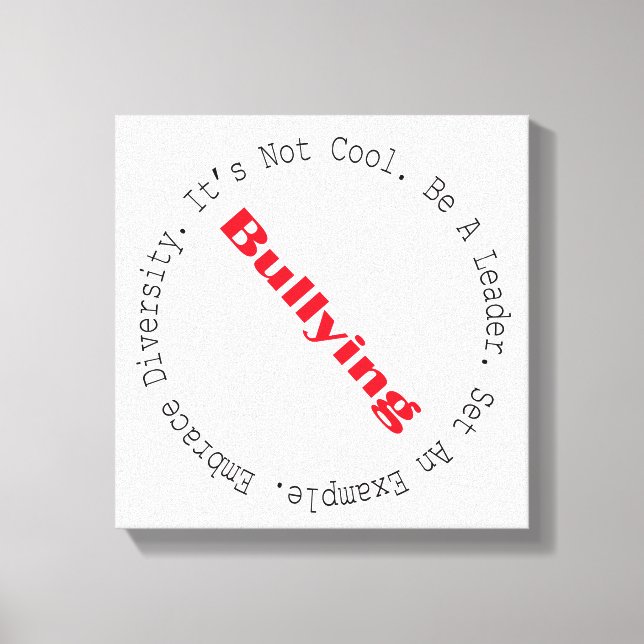 Toile Stop Bullying-Outline by Shirley Taylor (Recto)