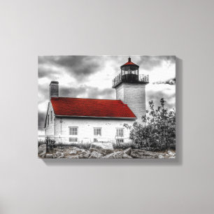 Toile Stormy Skies - Michigan Lighthouse Canvas Imprimer