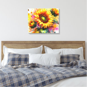 Toile Stretched Art - Belle Tournesol Jaune