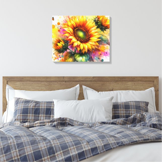 Toile Stretched Art - Belle Tournesol Jaune (Insitu(Chambre))