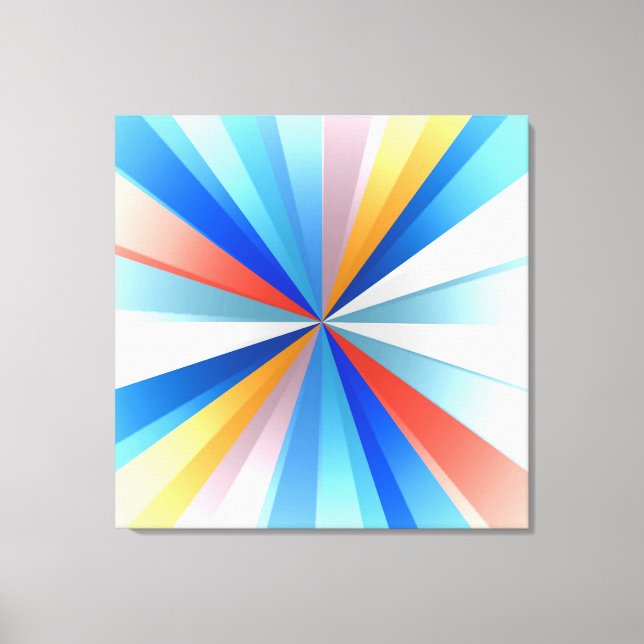 Toile Stripey multicolore Sun Burst Art Design (Recto)