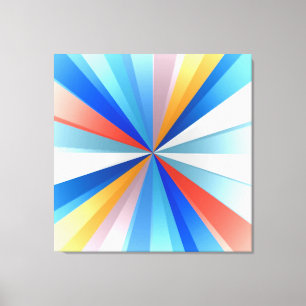 Toile Stripey multicolore Sun Burst Art Design