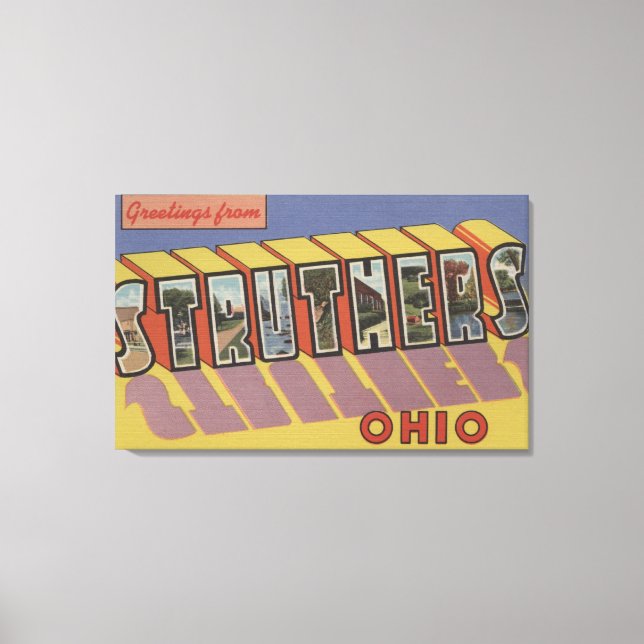 Toile Struthers, Ohio - Scènes de grandes lettres (Recto)