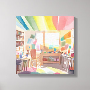 Toile Studio d'art coloré Peinture à l'aquarelle