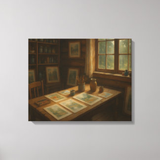 Toile Studio d'art d'un aquarelliste