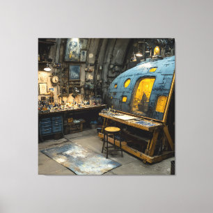 Toile Studio de sous-marin d'artiste Steampunk dans le c