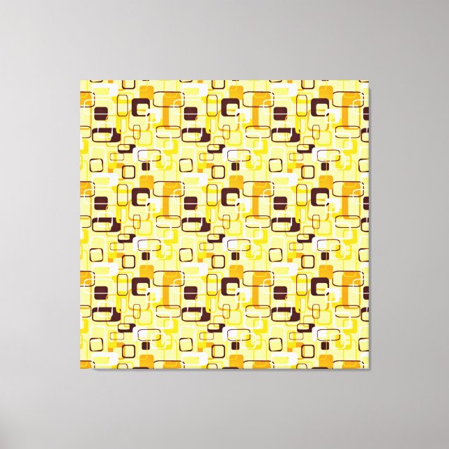 Toile Style abstrait jaune et noir moderne (Recto)